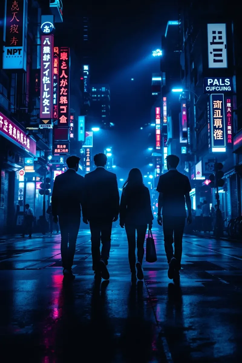 都市夜归人 竖版海报